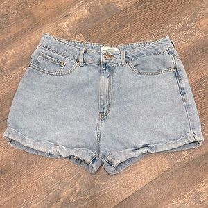High waisted jean shorts